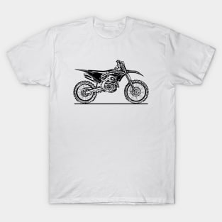 CRF450R Motorcycle Sketch Art T-Shirt